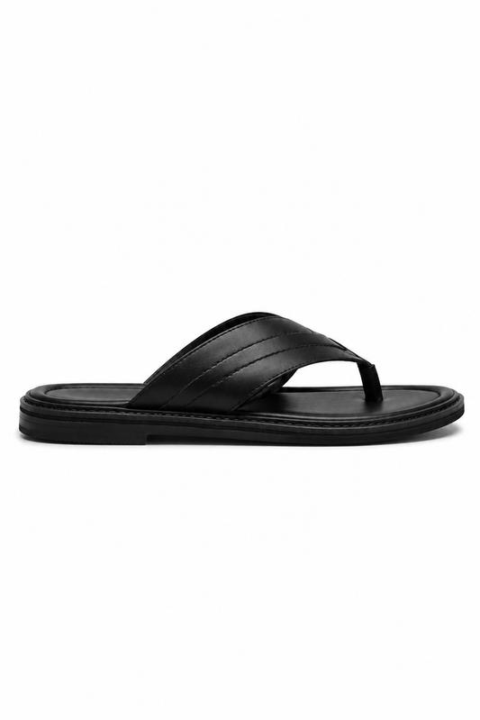 Infradito in pelle · Nero
