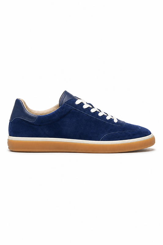 Sneaker in camoscio con suola in gomma · Blu royal