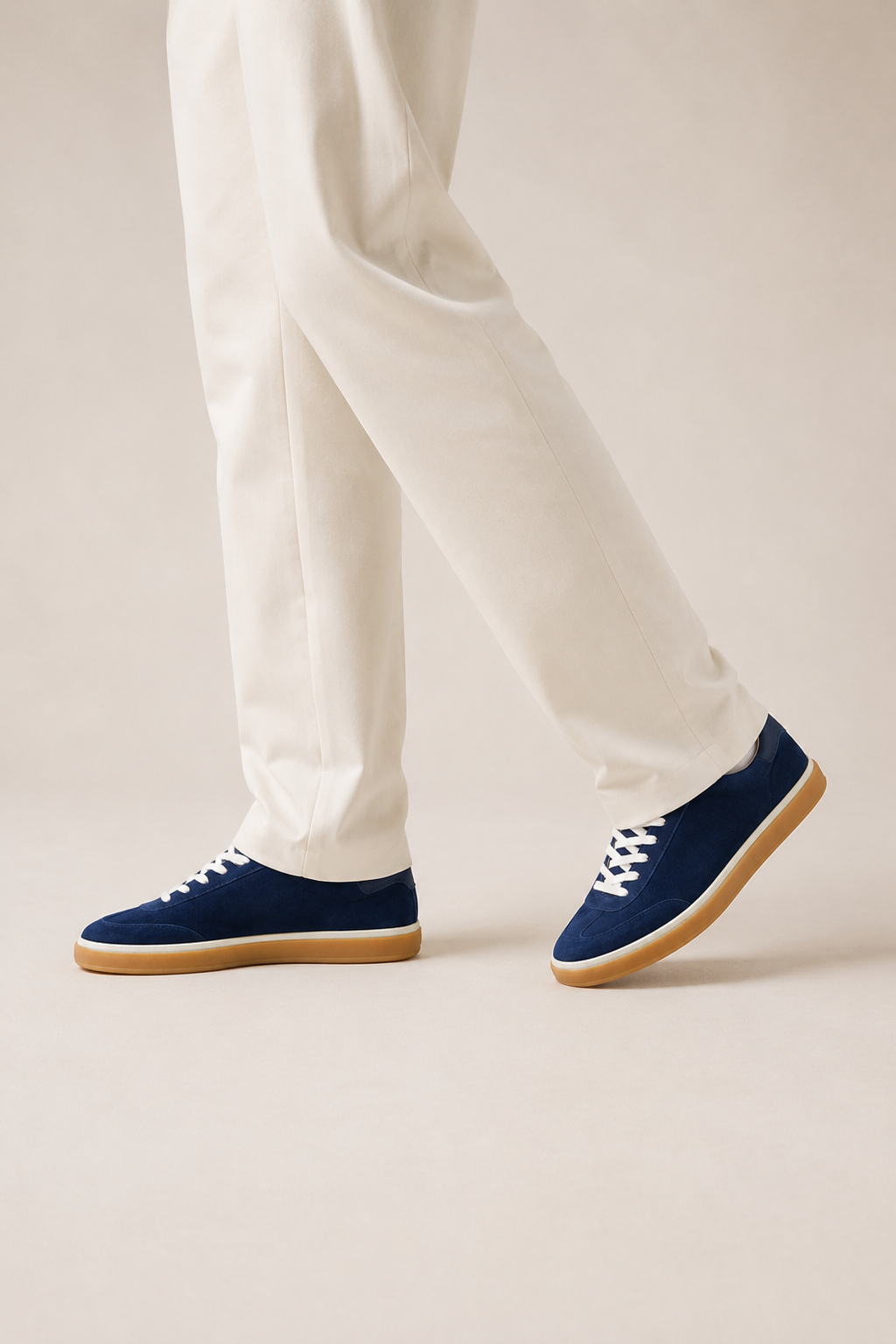 Sneaker semelle gomme suède · Bleu roi - vue 5