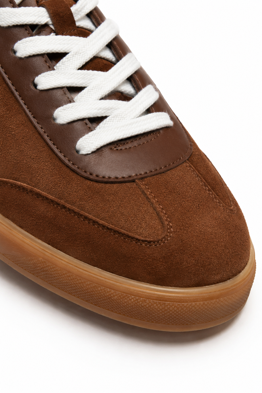 Veloursleder-Sneaker mit Gummisohle · Mokkabraun — Ansicht 3