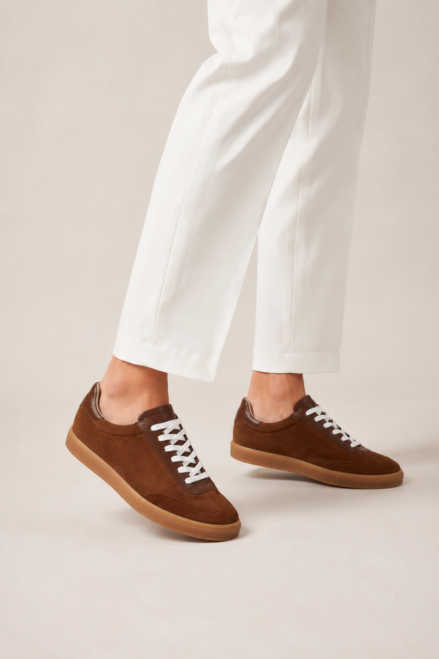 Veloursleder-Sneaker mit Gummisohle · Mokkabraun — Ansicht 5