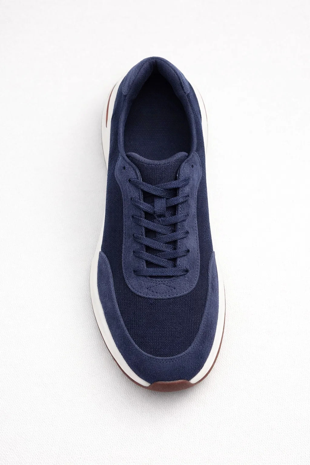 Sneaker suède · Bleu - image corrigée sans logo semelle