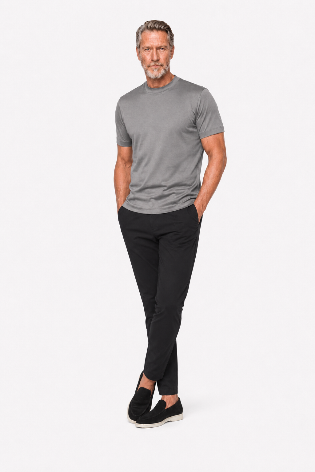 T-shirt mercerisé · Gris
