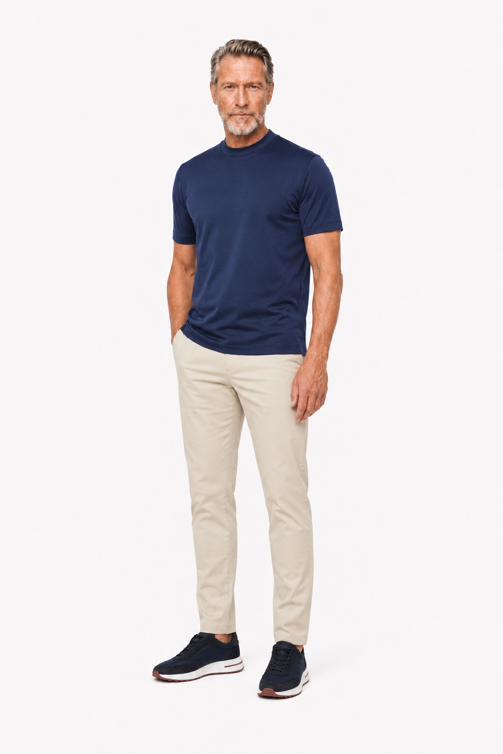 T-shirt mercerisé · Marine