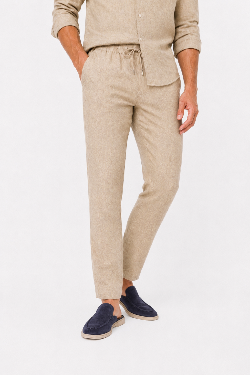 Pantalon lin · Beige