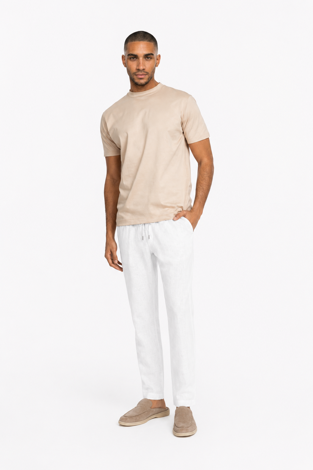 T-shirt mercerisé · Beige