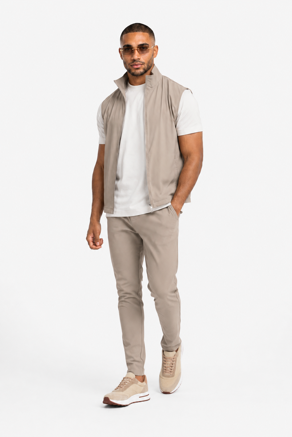 Gilet coupe-vent · Beige