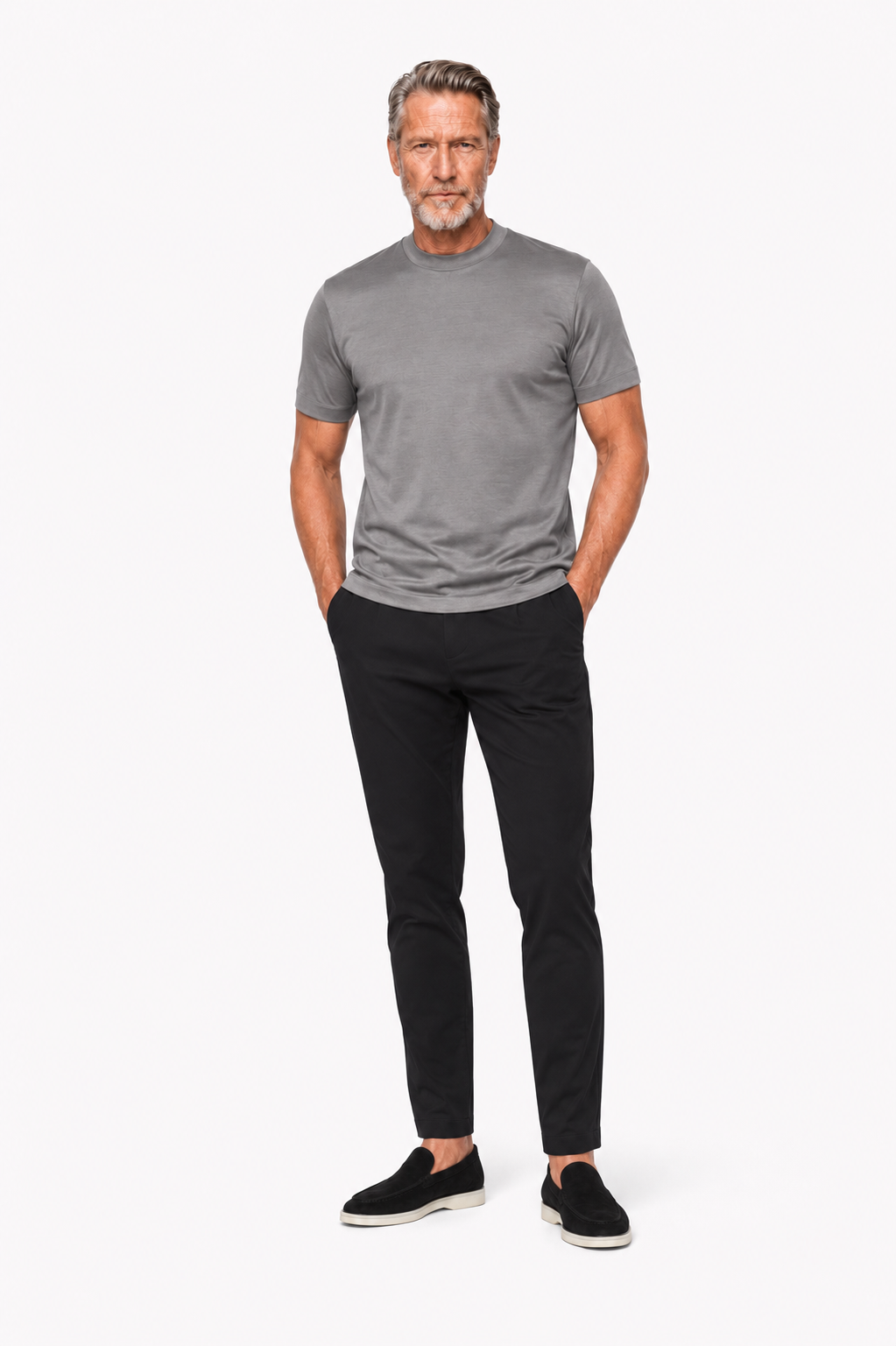 T-shirt mercerisé · Gris