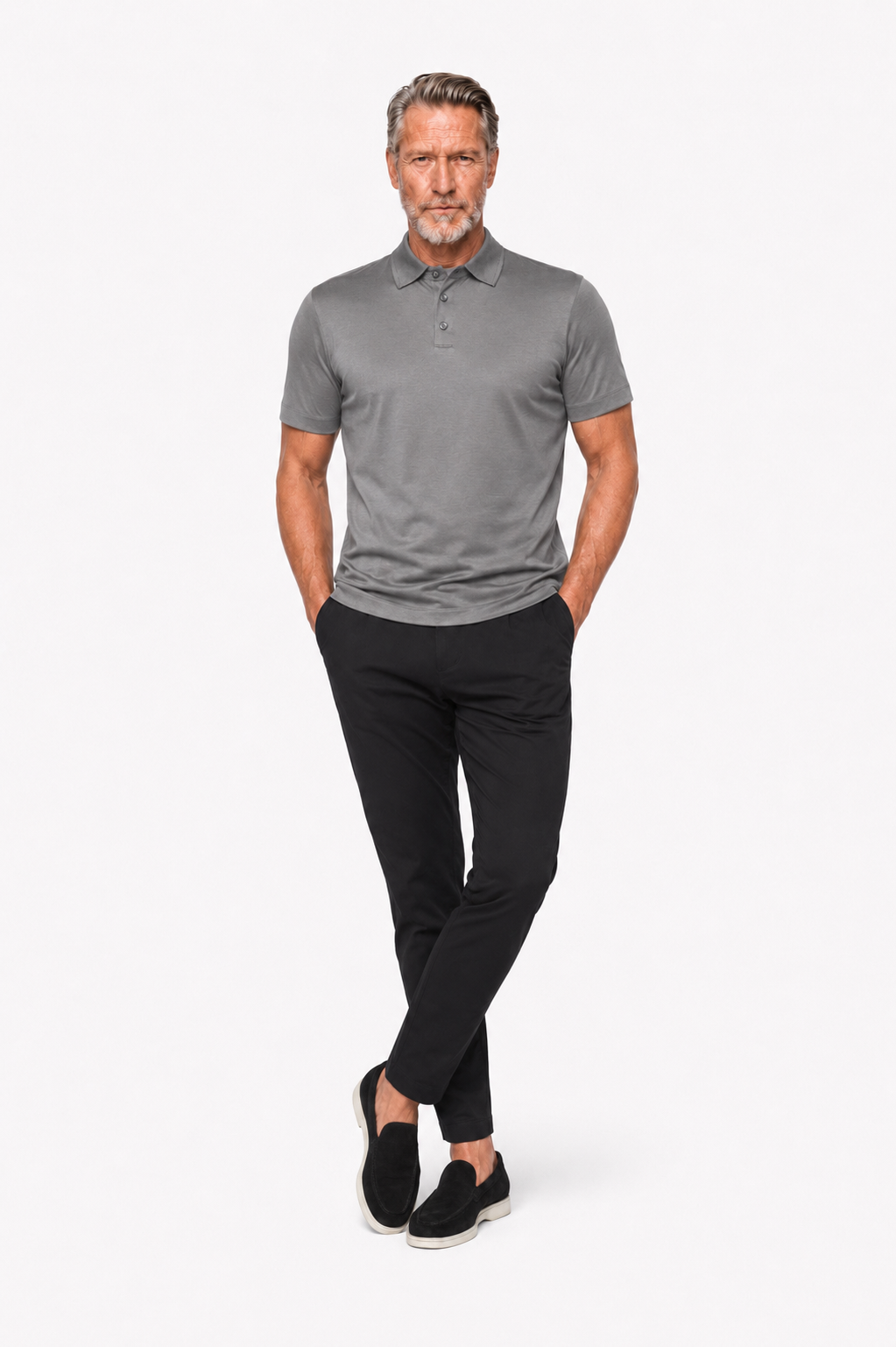 Polo mercerisé · Gris