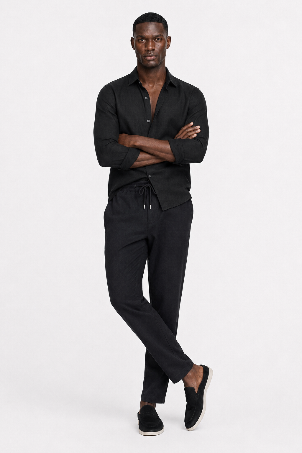 Chemise lin · Noir