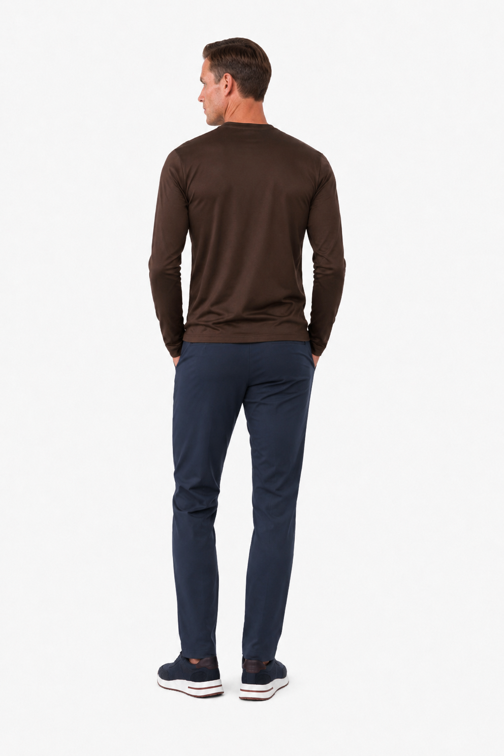 Pantalon twill stretch · Marine
