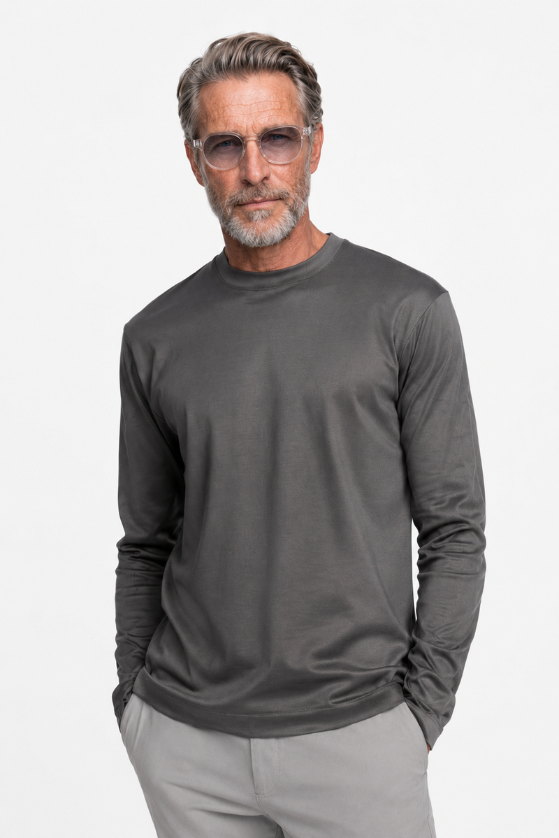 T-shirt mercerisé manches longues — vue 3