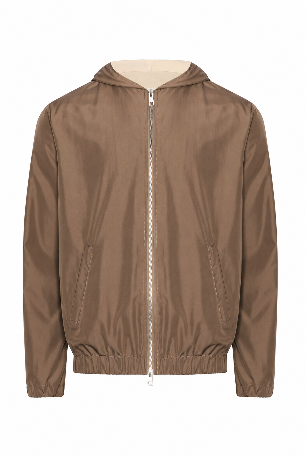 Veste coupe-vent capuche · Taupe