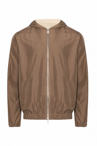 Veste coupe-vent capuche · Taupe