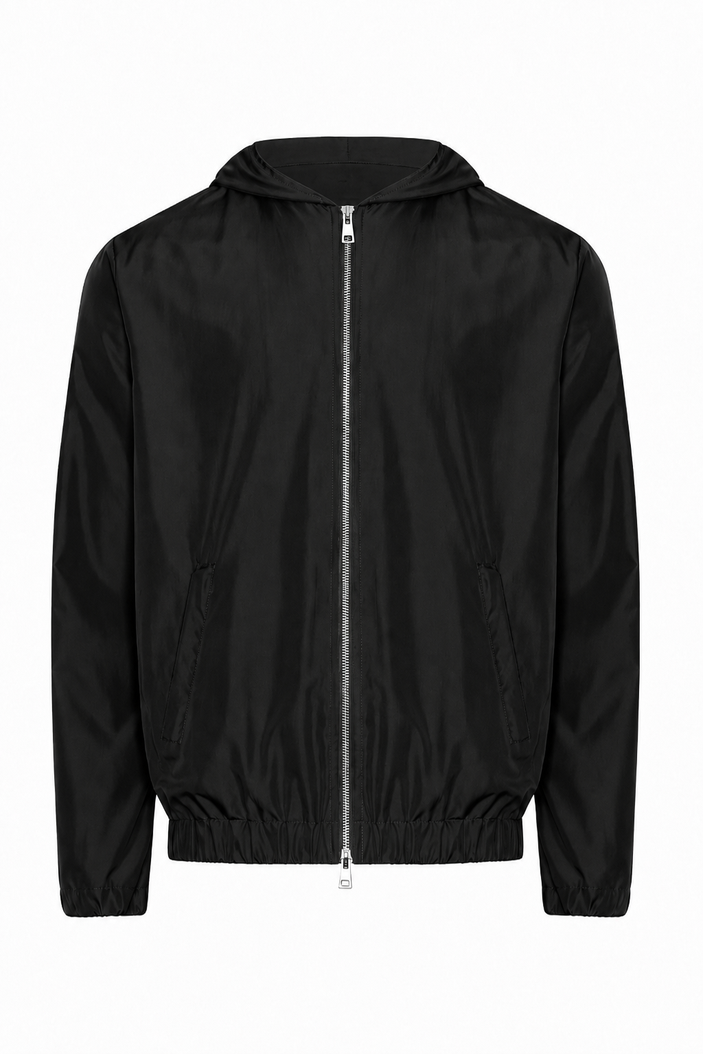 Veste coupe-vent capuche · Noir