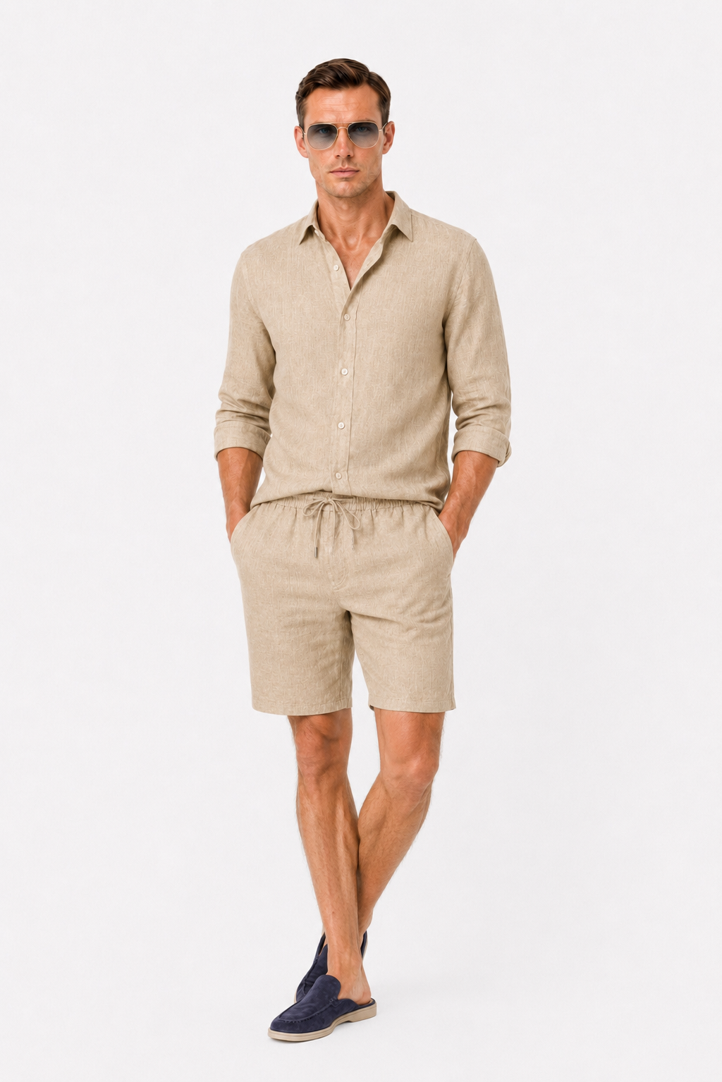 Bermuda lin · Beige