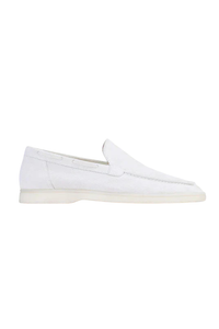 Mocassin suède · Blanc perle