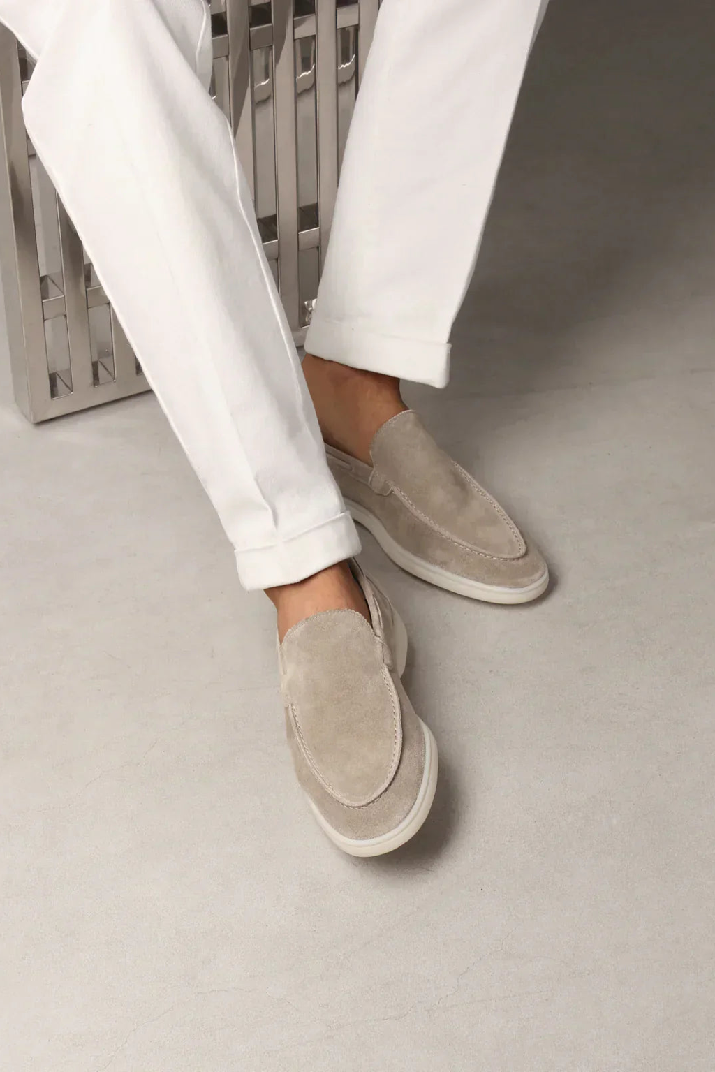 Loafer suède · Gris clair - Norda