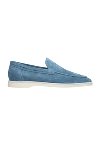 Mocassin suède · Bleu océan
