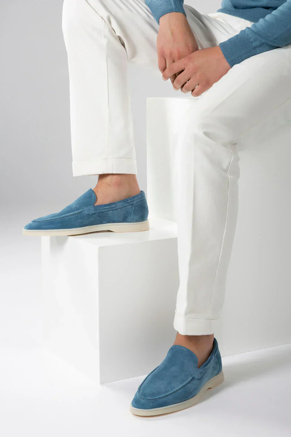 Loafer suède · Bleu océan - Norda