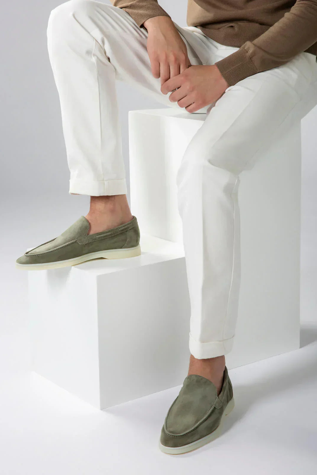 Loafer suède · Olive - Norda