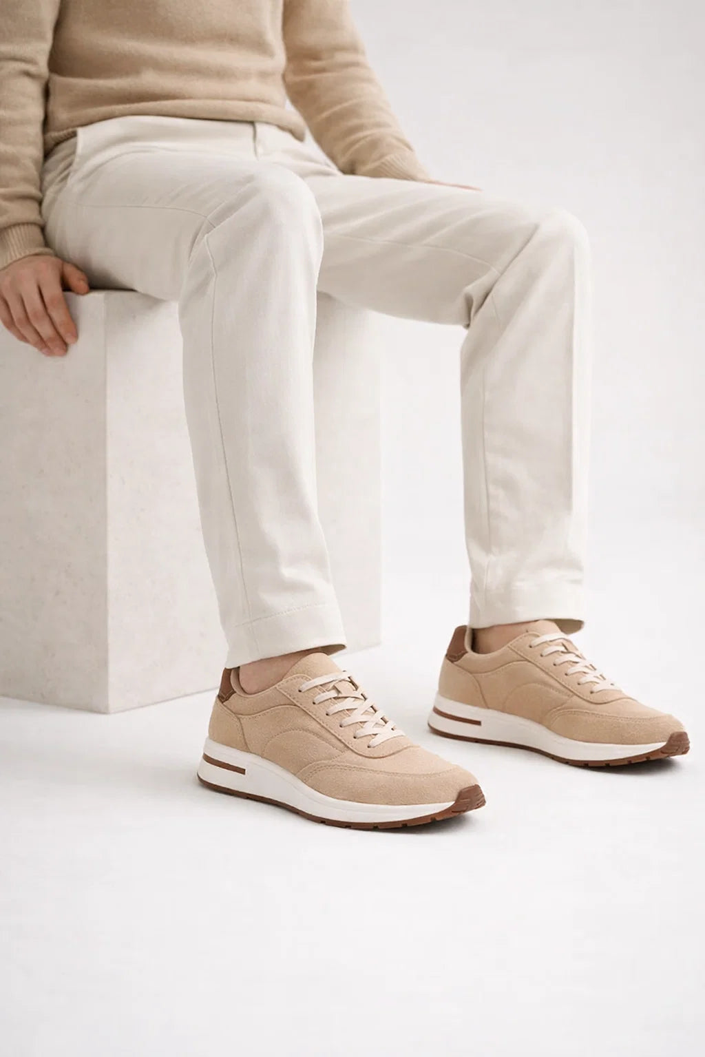 Sneaker minimaliste · Beige - Norda