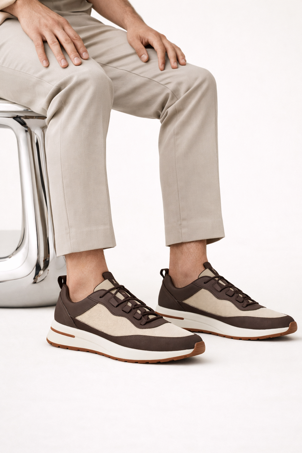 Sneaker minimaliste · Taupe - Norda