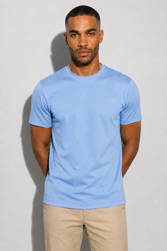 Mercerised T-shirt · Light Blue