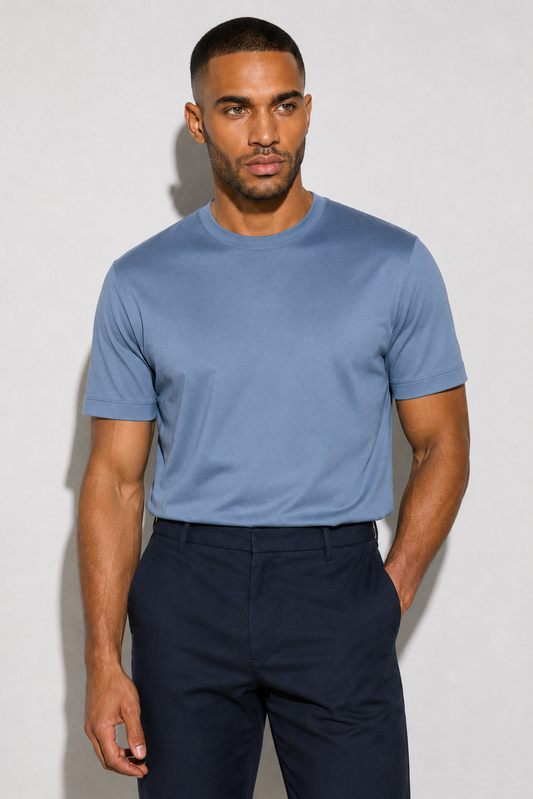 Mercerised T-shirt · Dust Blue