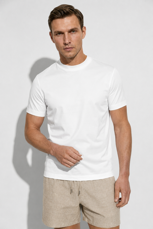 Mercerised T-shirt · White
