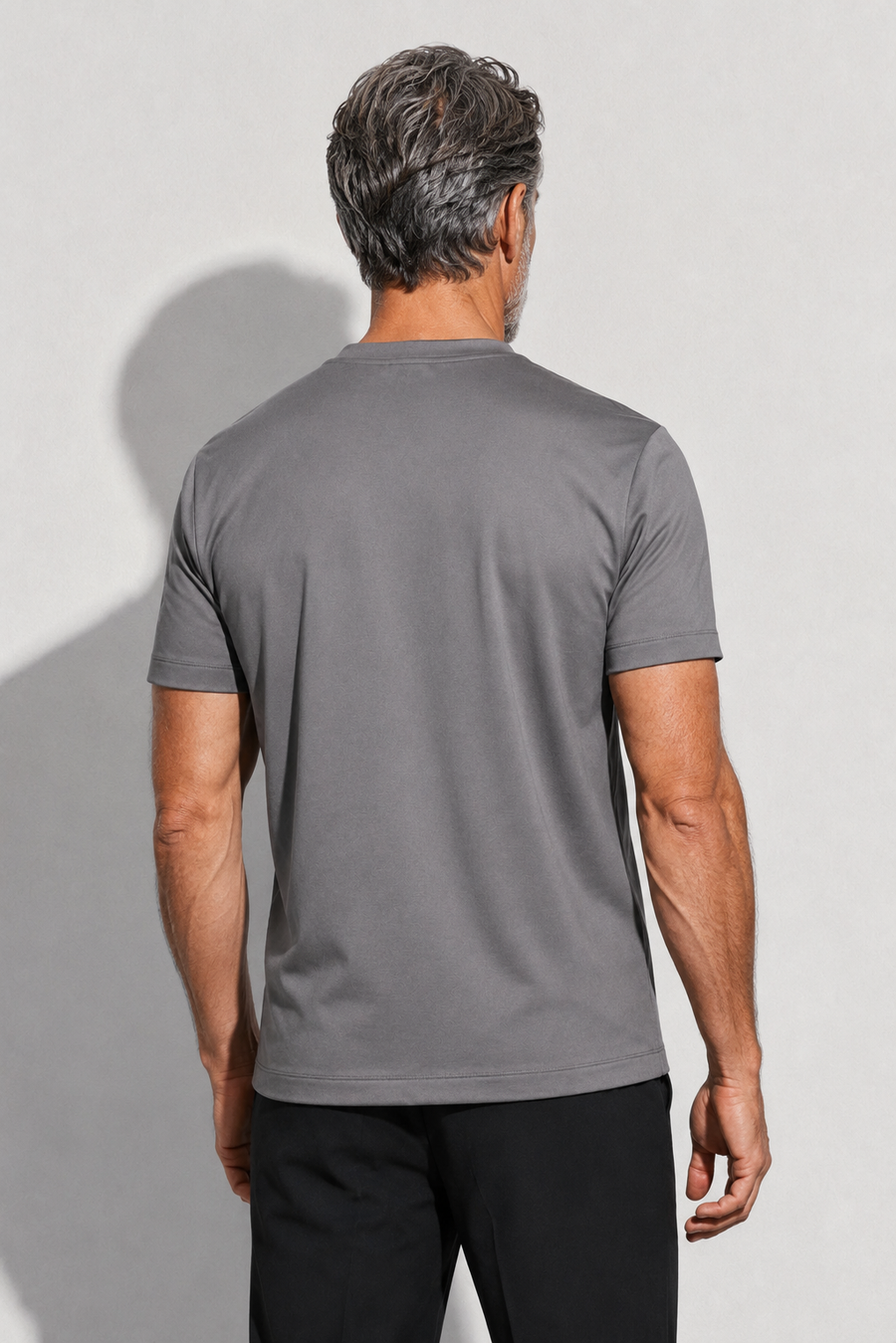 Mercerised T-shirt · Grey — View 5