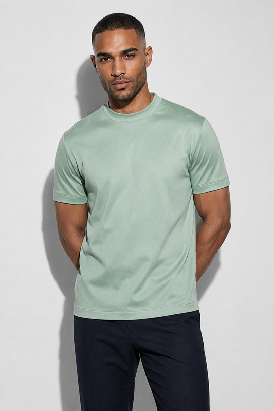 Mercerised T-shirt · Light green