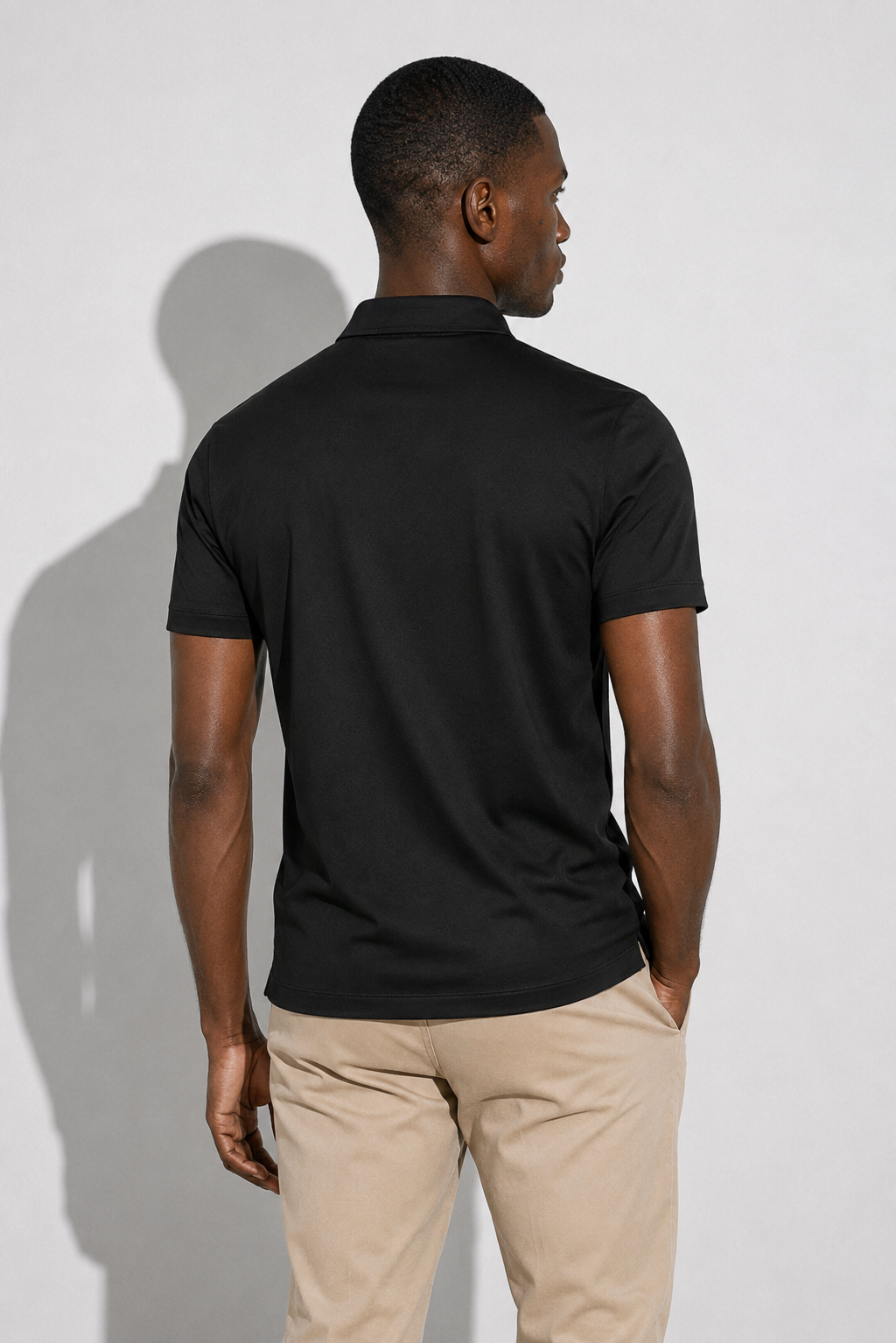 Polo mercerisé · Noir