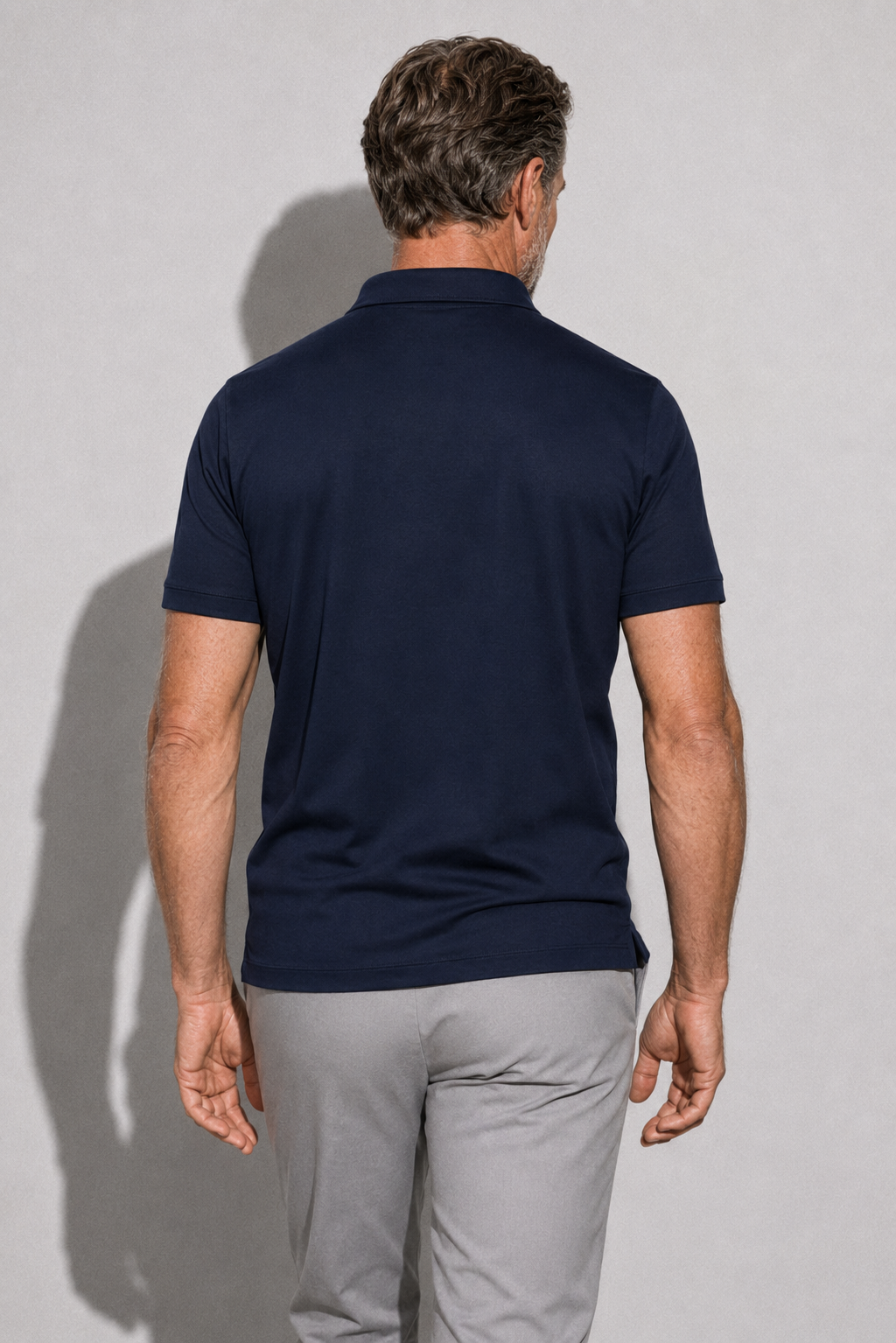 Polo mercerisé · Marine