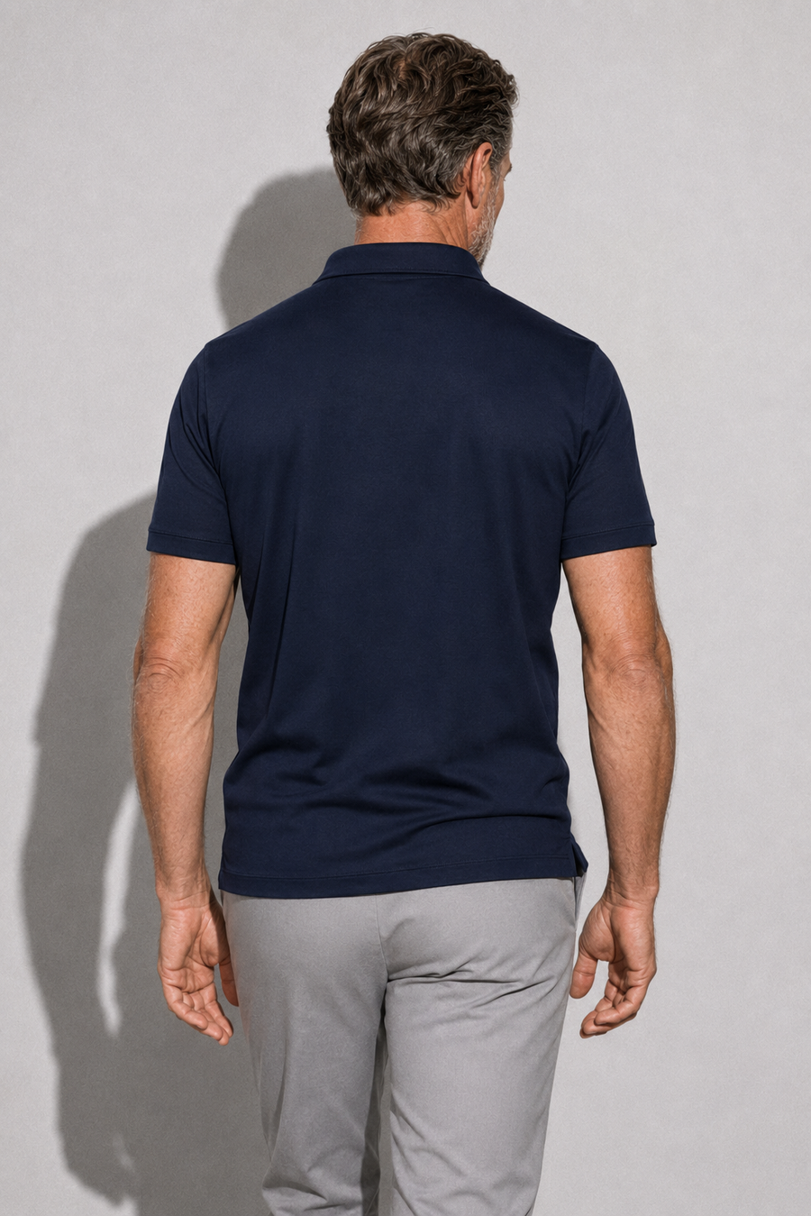 Polo mercerizzata · Blu navy — Vista 5