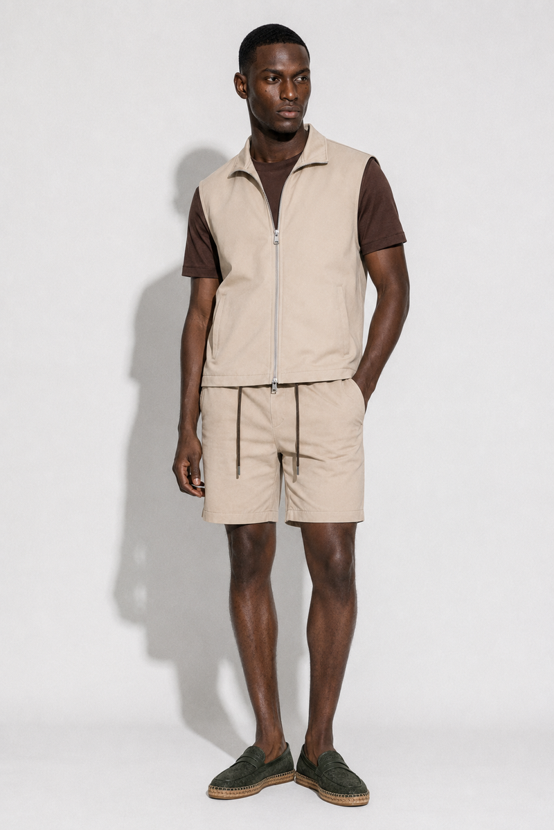 Travel Set Short · Beige