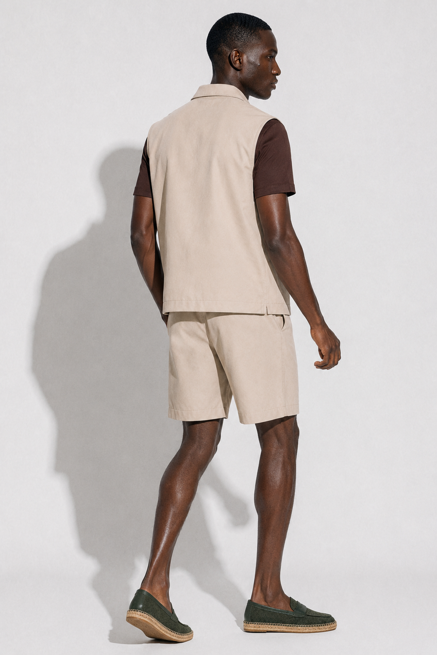 Travel shorts set · Beige — View 4