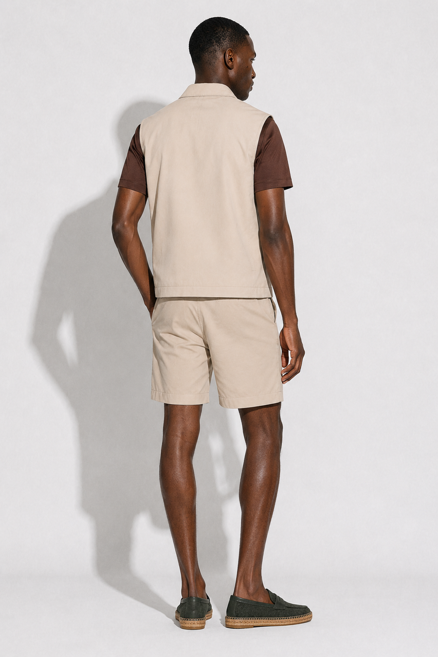Travel shorts set · Beige — View 5