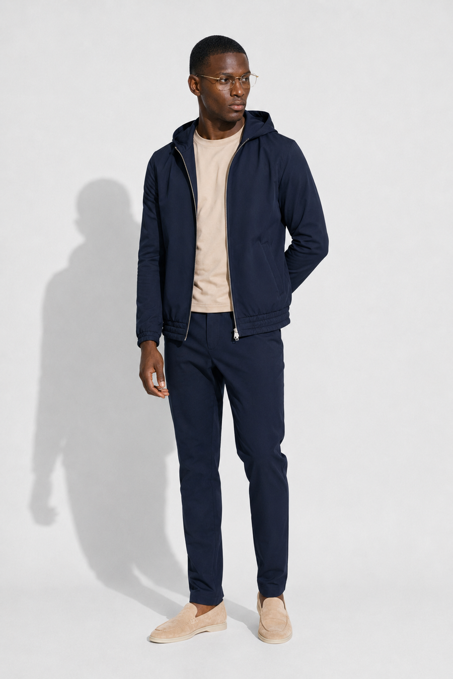 Hooded Travel set · Navy — View 3