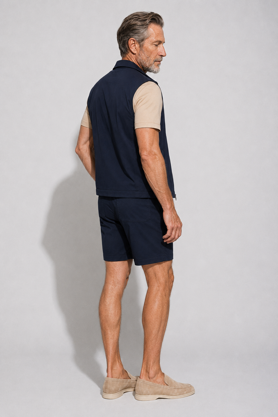 Completo Travel con shorts · Blu navy — Vista 4