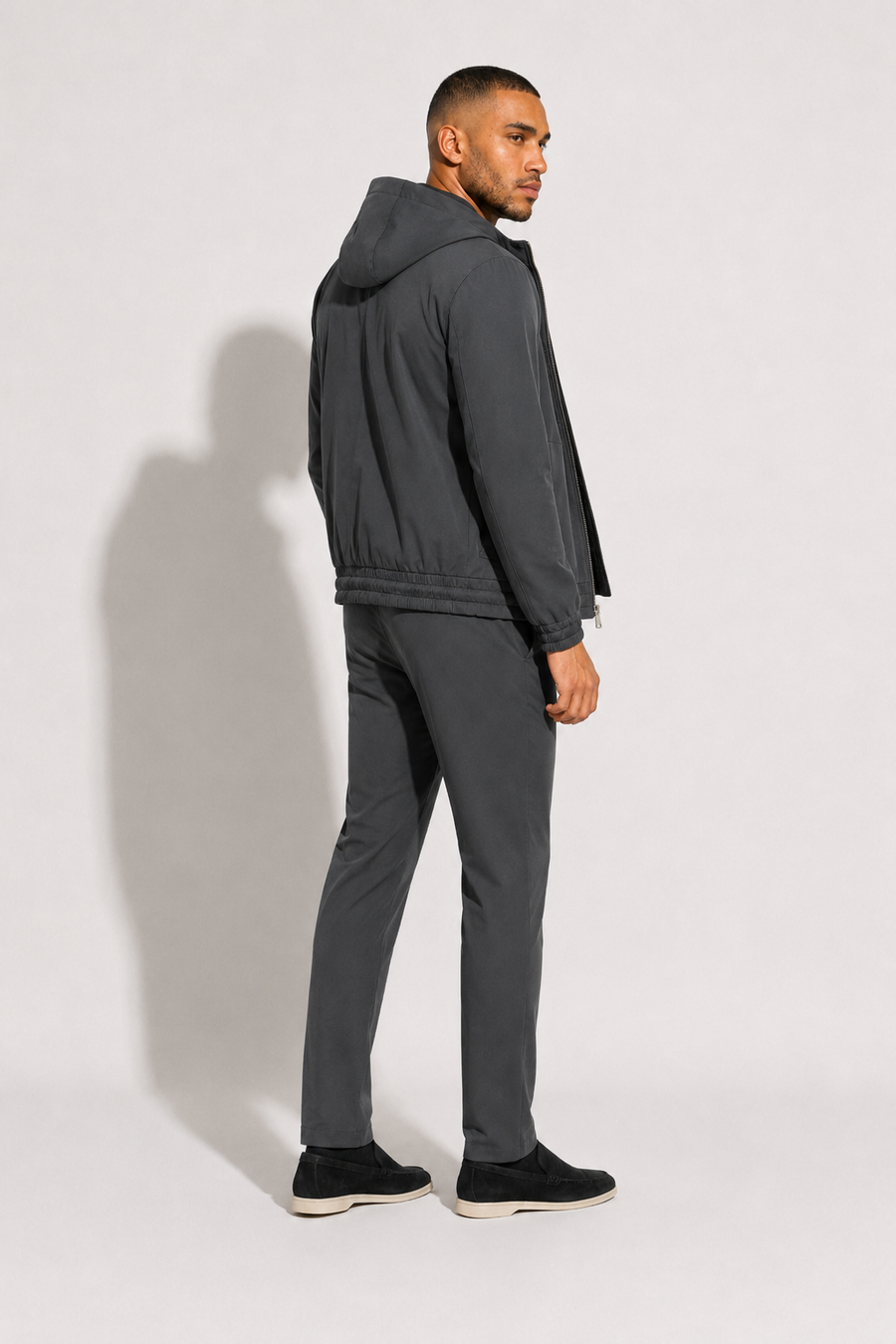 Hooded Travel set · Charcoal grey — View 4