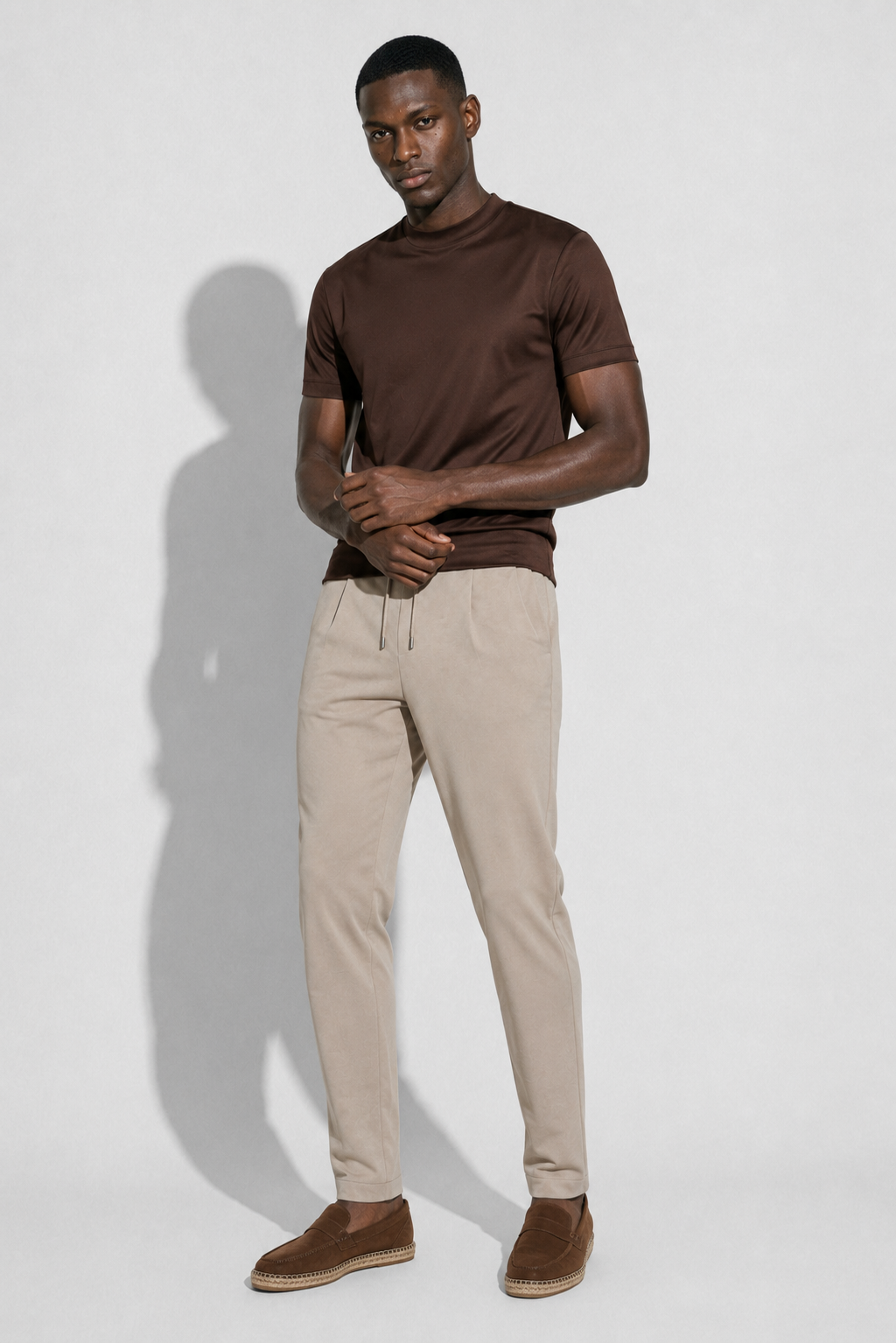 Pantalon smart stretch · Beige