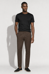 Smart stretch trousers · Brown