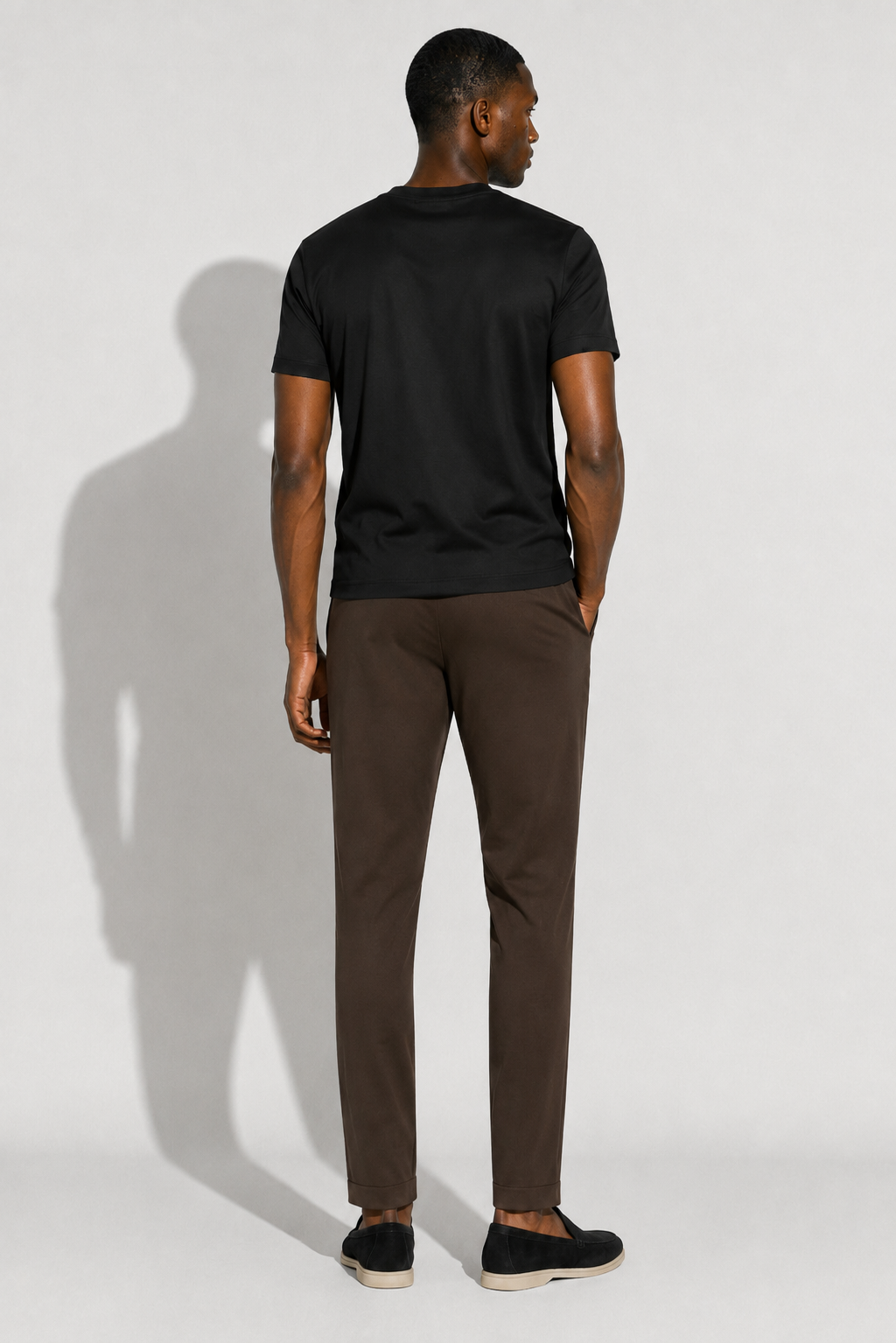 Pantalon smart stretch · Marron