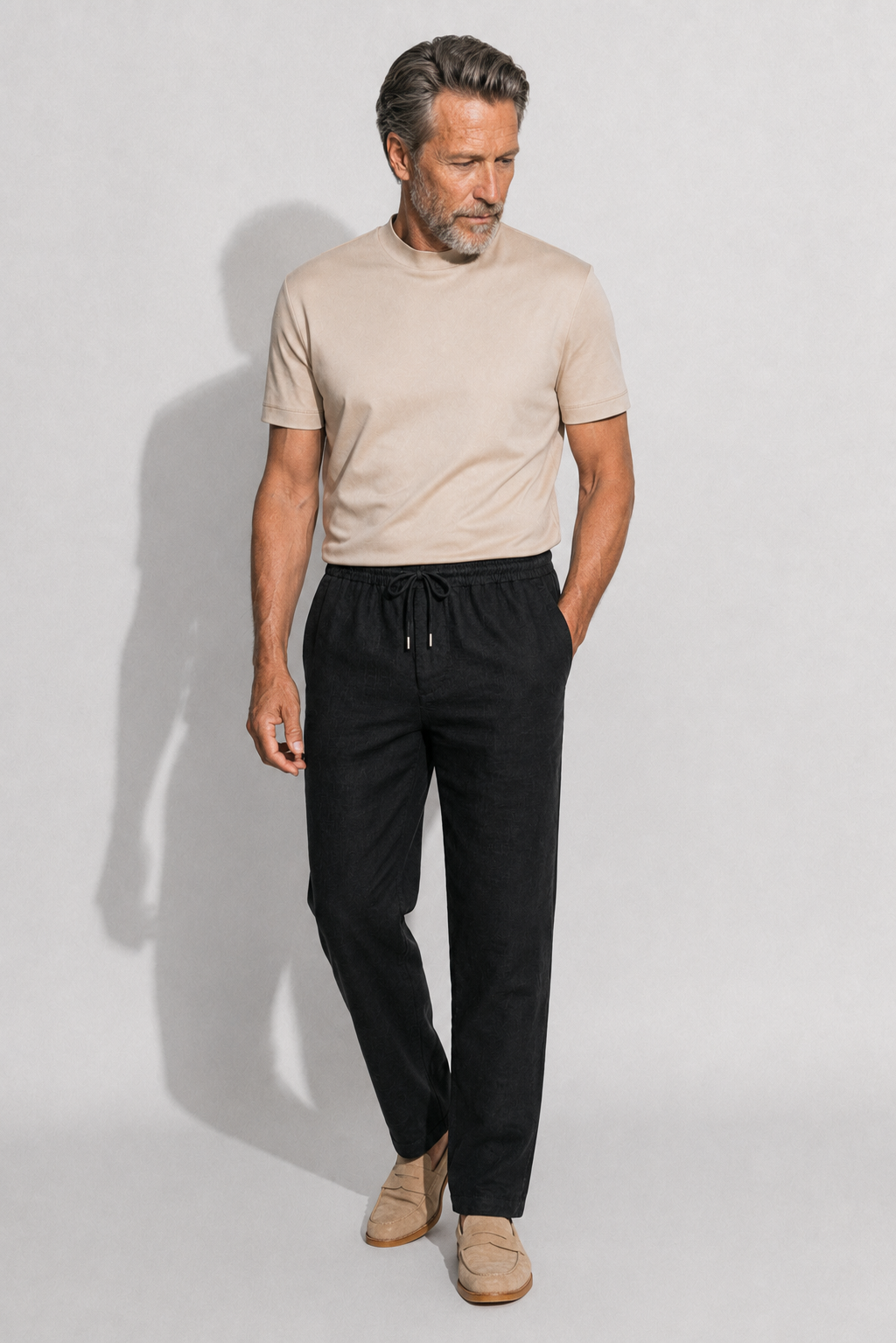 Pantalon lin · Noir