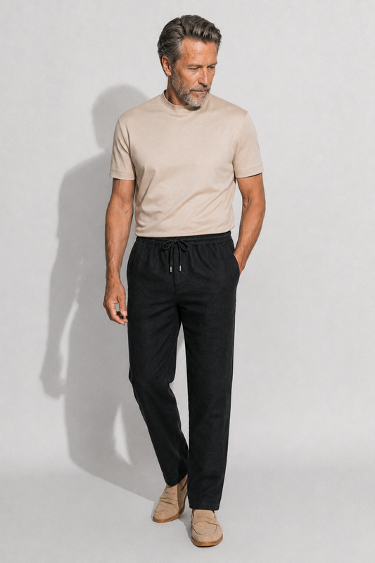 Linen trousers · Black
