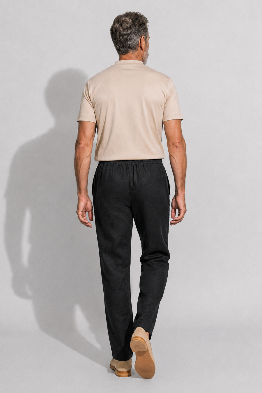 Pantalón de lino · Negro — Vista 4