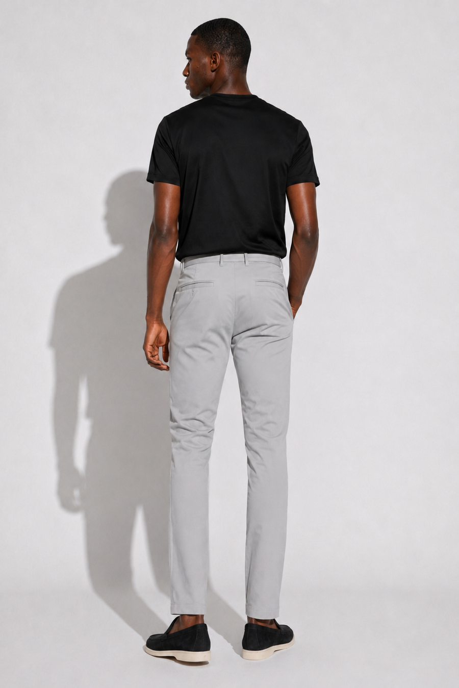 Stretch twill trousers · Grey — View 5