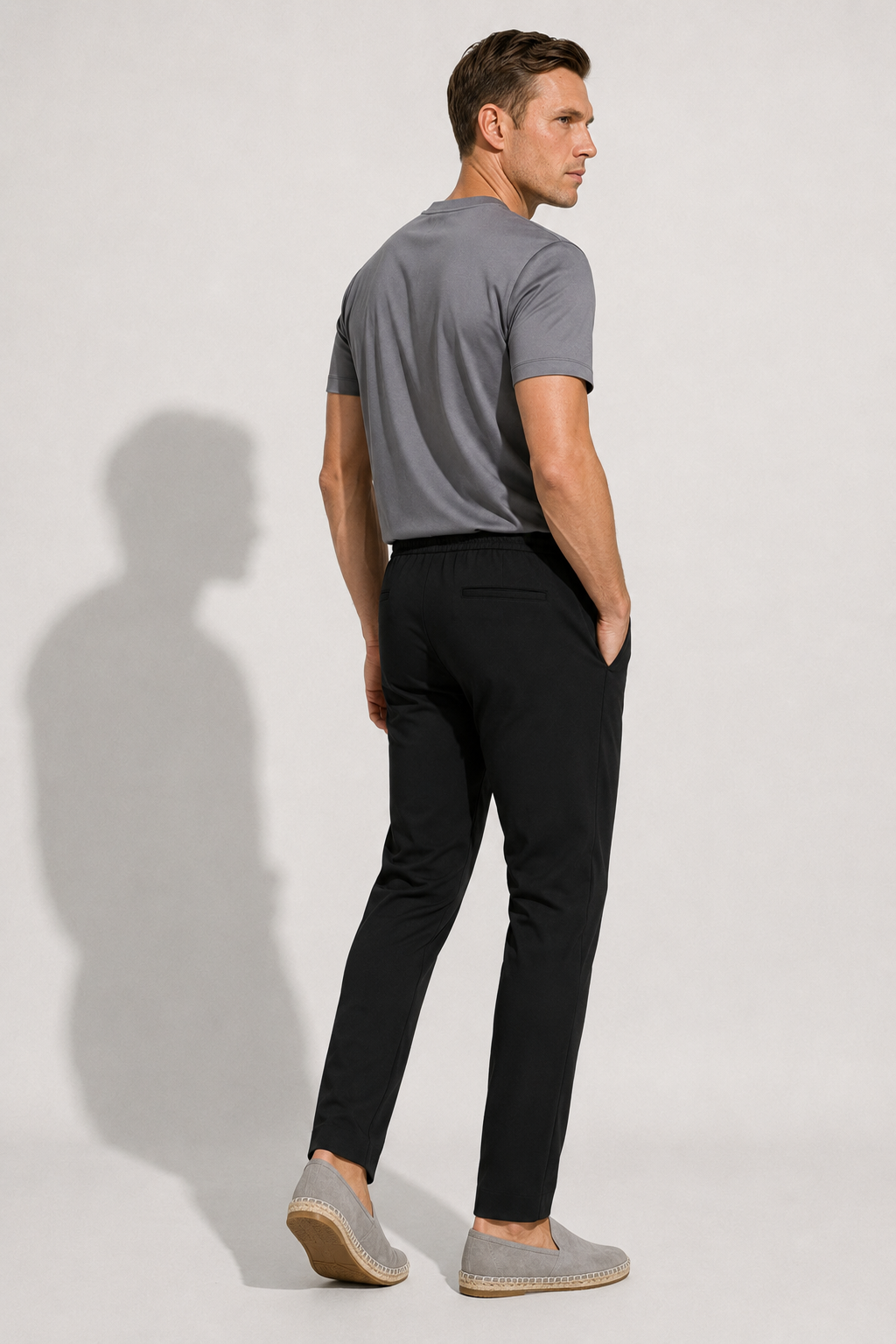 Pantalon smart stretch · Noir