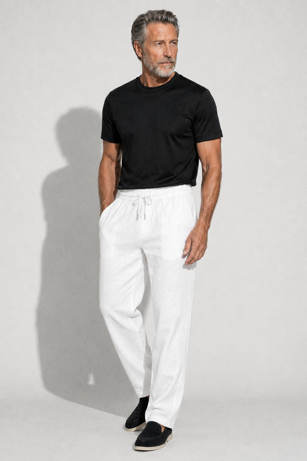 Pantalon lin · Blanc